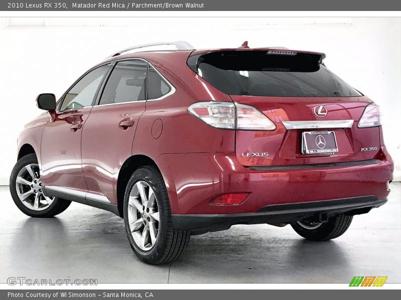 Matador Red Mica / Parchment/Brown Walnut 2010 Lexus RX 350