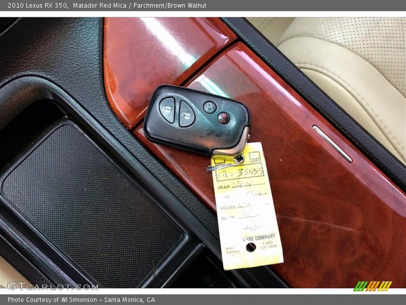 Matador Red Mica / Parchment/Brown Walnut 2010 Lexus RX 350