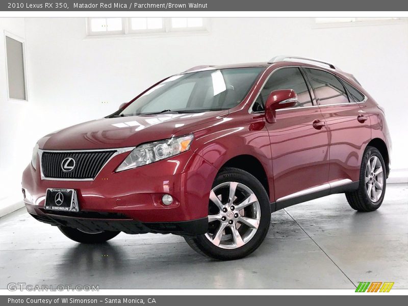 Matador Red Mica / Parchment/Brown Walnut 2010 Lexus RX 350