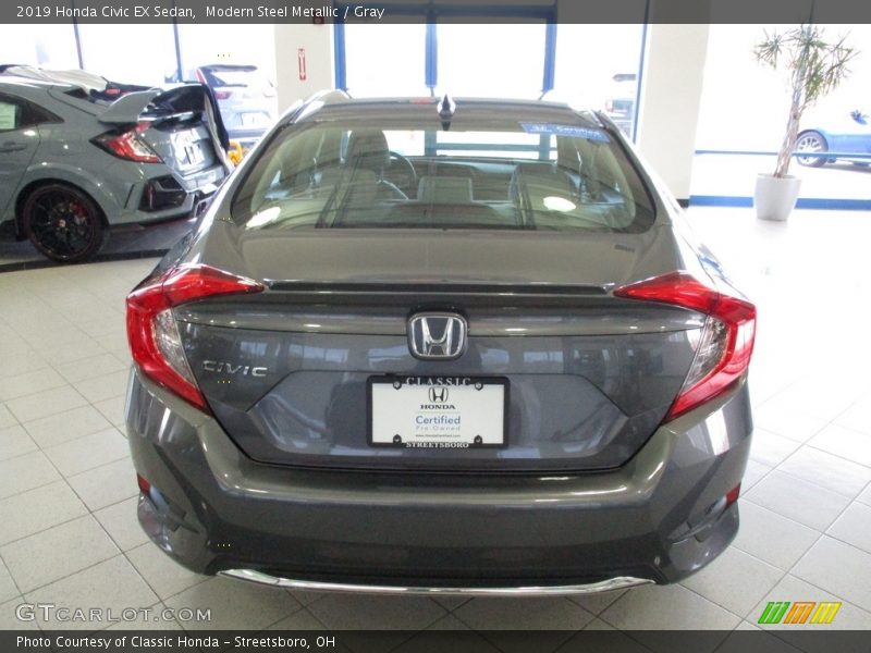 Modern Steel Metallic / Gray 2019 Honda Civic EX Sedan