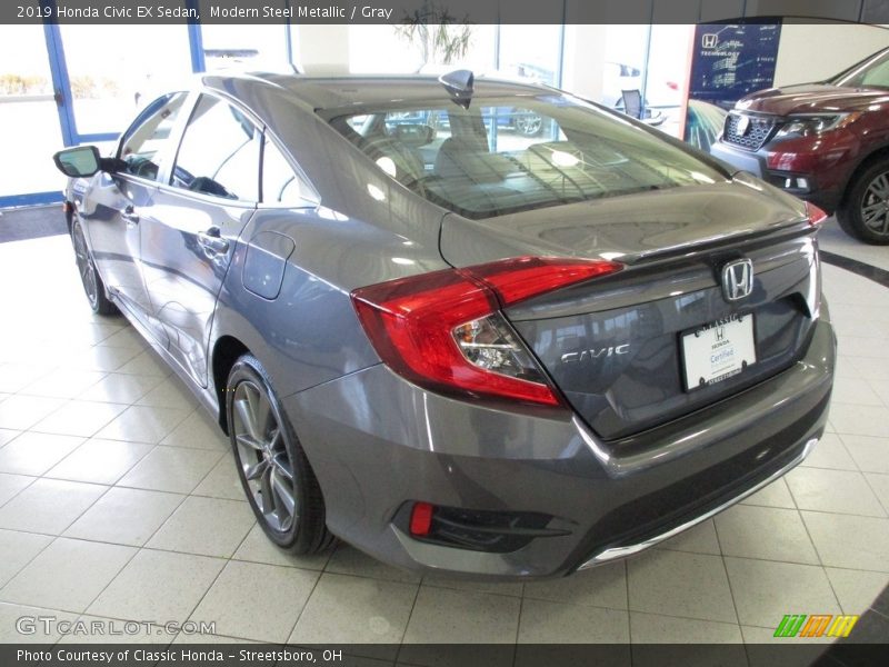 Modern Steel Metallic / Gray 2019 Honda Civic EX Sedan