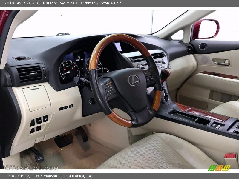 Matador Red Mica / Parchment/Brown Walnut 2010 Lexus RX 350