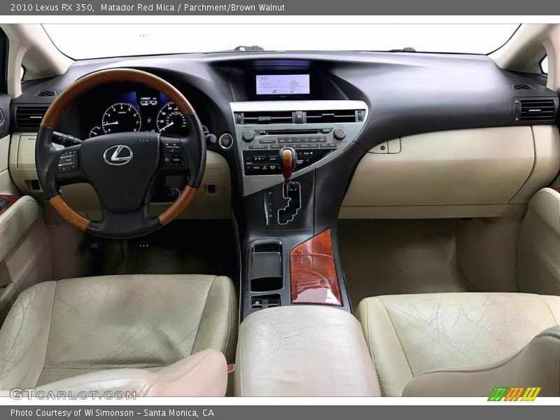 Matador Red Mica / Parchment/Brown Walnut 2010 Lexus RX 350