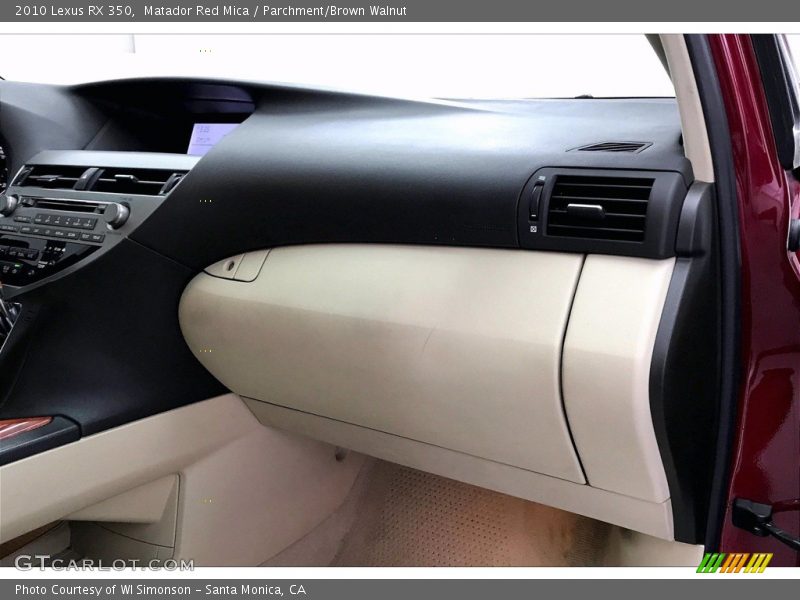 Matador Red Mica / Parchment/Brown Walnut 2010 Lexus RX 350