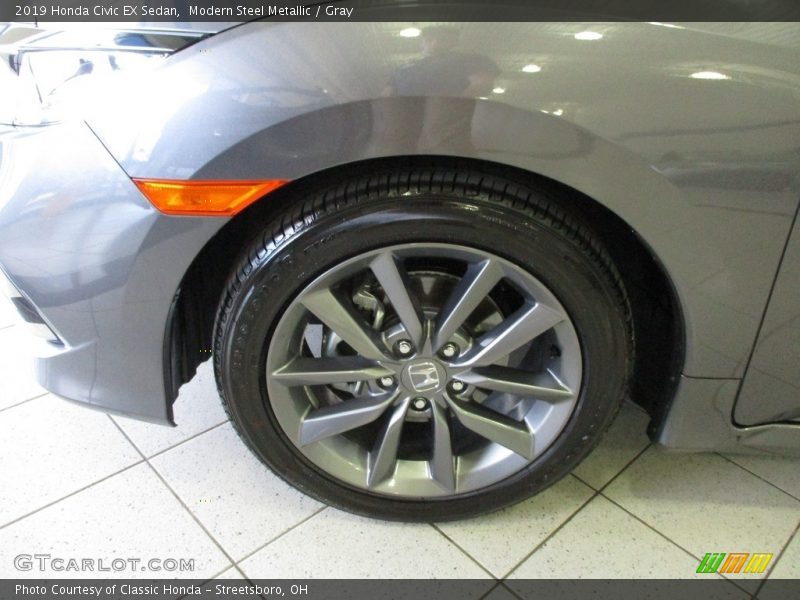 Modern Steel Metallic / Gray 2019 Honda Civic EX Sedan