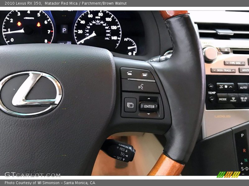 Matador Red Mica / Parchment/Brown Walnut 2010 Lexus RX 350