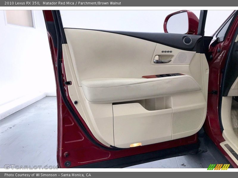 Matador Red Mica / Parchment/Brown Walnut 2010 Lexus RX 350