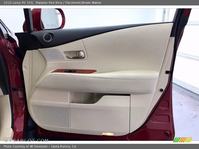 Matador Red Mica / Parchment/Brown Walnut 2010 Lexus RX 350