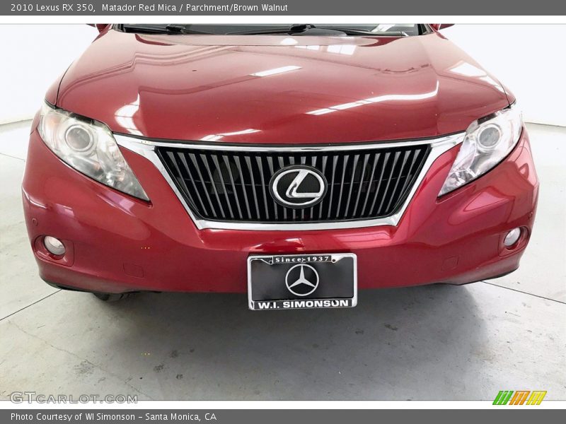 Matador Red Mica / Parchment/Brown Walnut 2010 Lexus RX 350