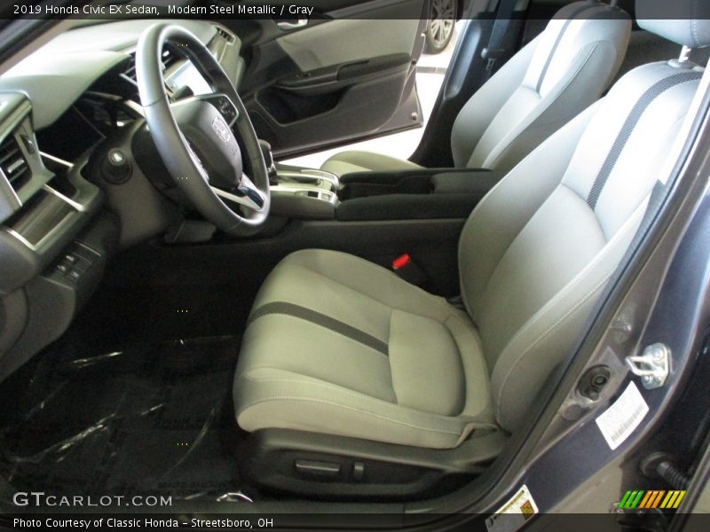 Modern Steel Metallic / Gray 2019 Honda Civic EX Sedan