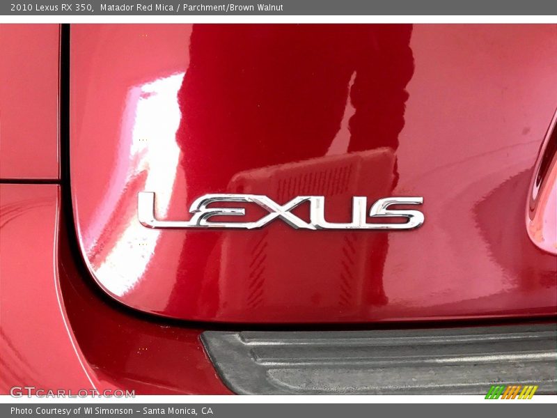 Matador Red Mica / Parchment/Brown Walnut 2010 Lexus RX 350