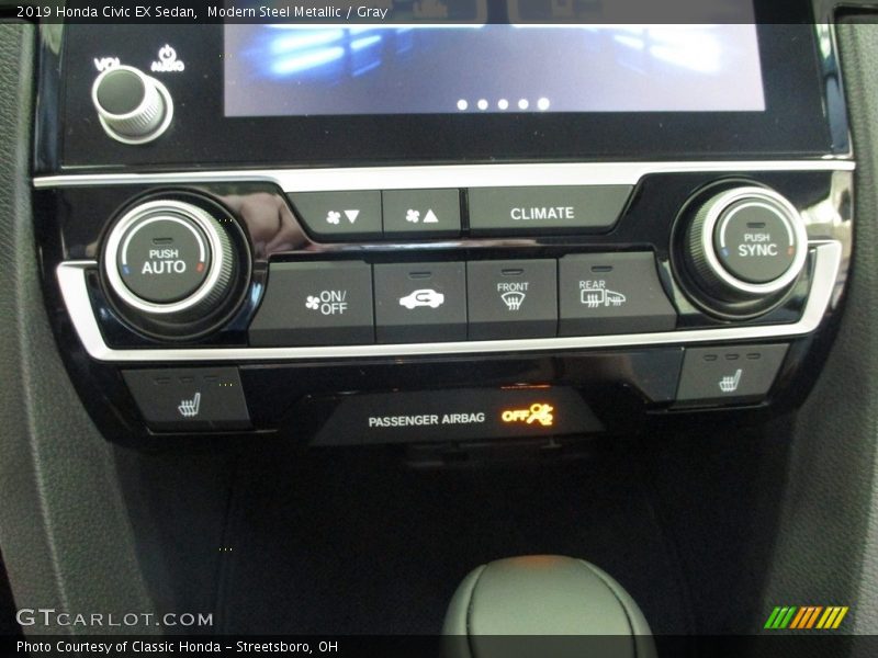 Modern Steel Metallic / Gray 2019 Honda Civic EX Sedan