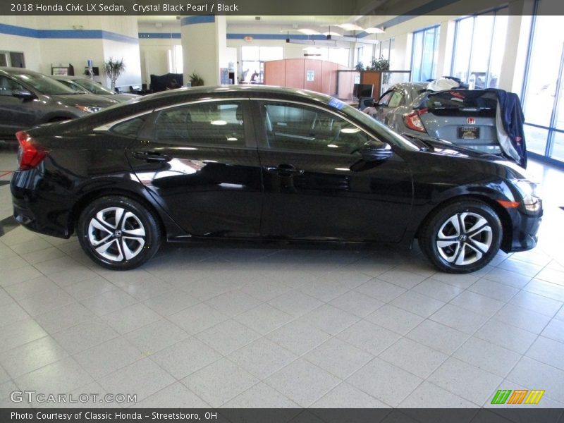 Crystal Black Pearl / Black 2018 Honda Civic LX Sedan