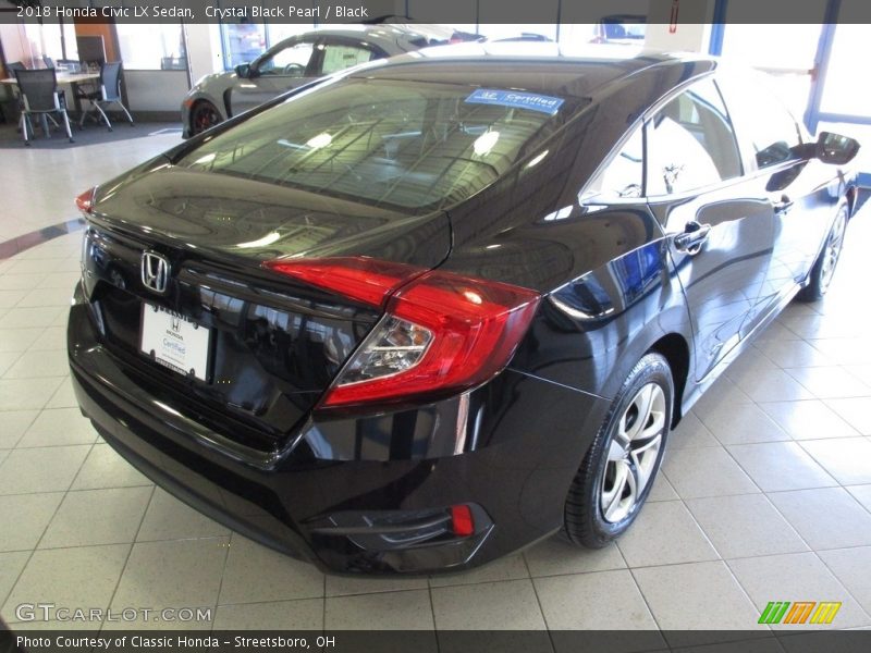 Crystal Black Pearl / Black 2018 Honda Civic LX Sedan