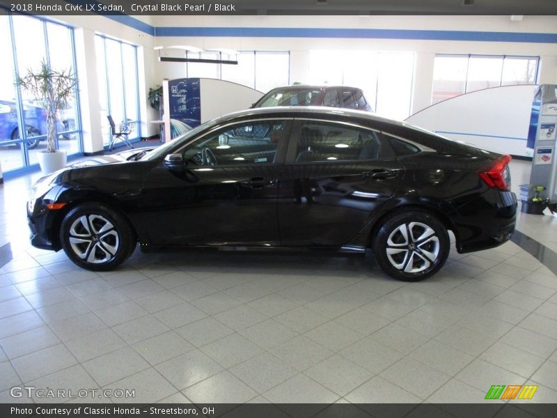 Crystal Black Pearl / Black 2018 Honda Civic LX Sedan