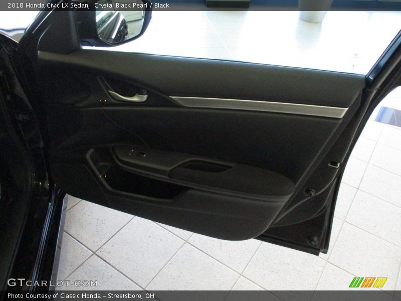 Crystal Black Pearl / Black 2018 Honda Civic LX Sedan