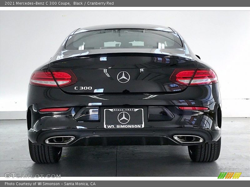 Black / Cranberry Red 2021 Mercedes-Benz C 300 Coupe