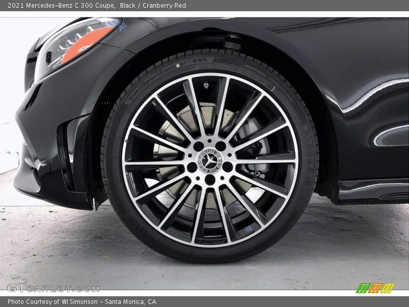 Black / Cranberry Red 2021 Mercedes-Benz C 300 Coupe