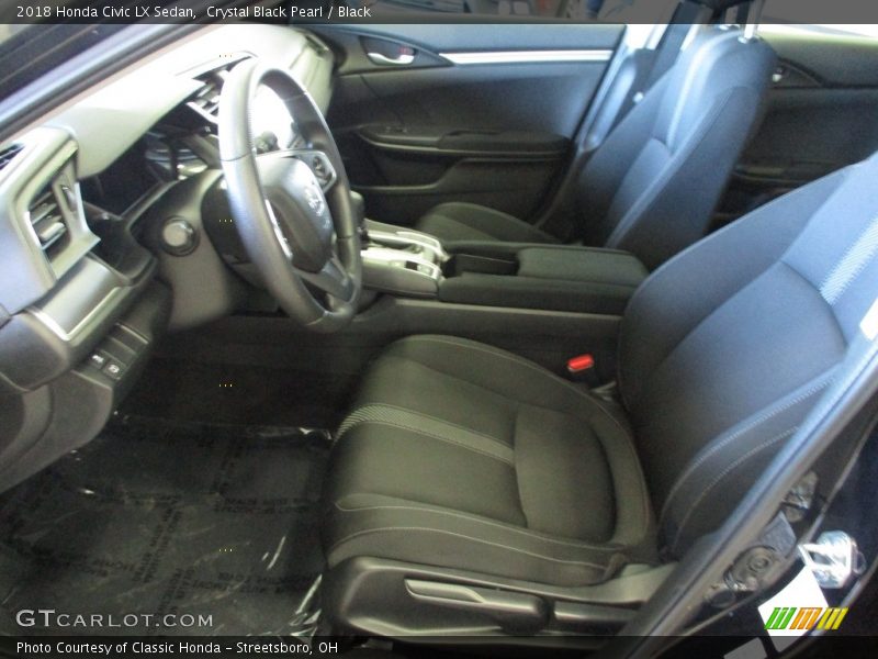 Crystal Black Pearl / Black 2018 Honda Civic LX Sedan