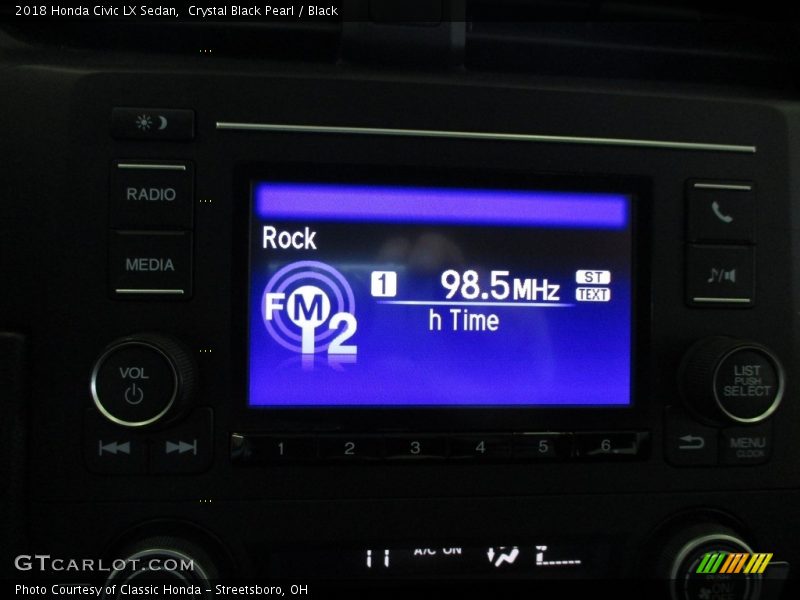 Crystal Black Pearl / Black 2018 Honda Civic LX Sedan