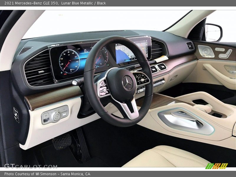 Lunar Blue Metallic / Black 2021 Mercedes-Benz GLE 350