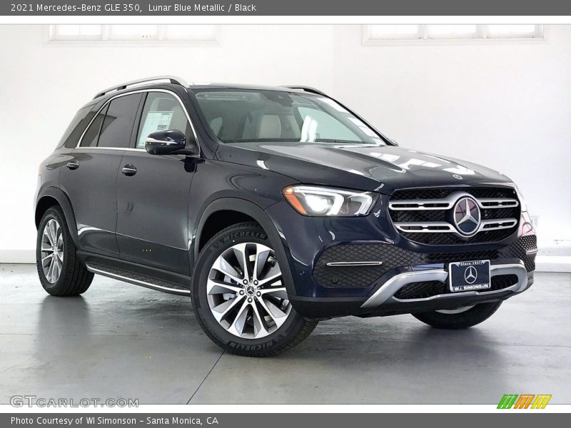 Lunar Blue Metallic / Black 2021 Mercedes-Benz GLE 350