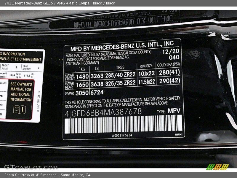 Black / Black 2021 Mercedes-Benz GLE 53 AMG 4Matic Coupe