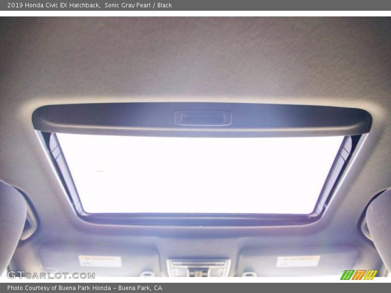 Sonic Gray Pearl / Black 2019 Honda Civic EX Hatchback