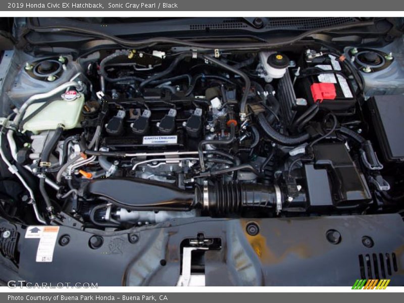 Sonic Gray Pearl / Black 2019 Honda Civic EX Hatchback