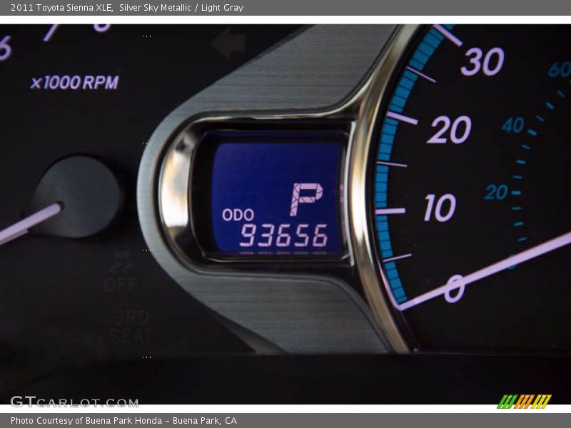Silver Sky Metallic / Light Gray 2011 Toyota Sienna XLE