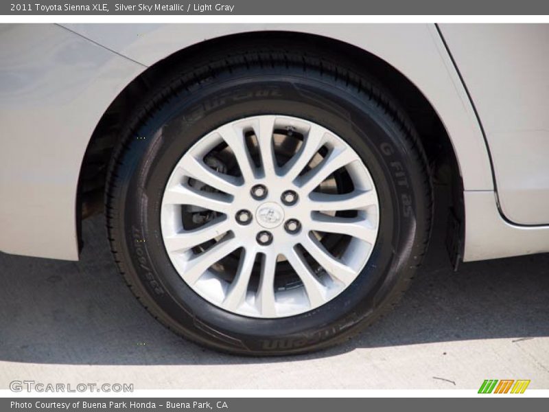 Silver Sky Metallic / Light Gray 2011 Toyota Sienna XLE