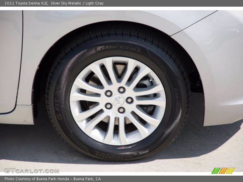 Silver Sky Metallic / Light Gray 2011 Toyota Sienna XLE