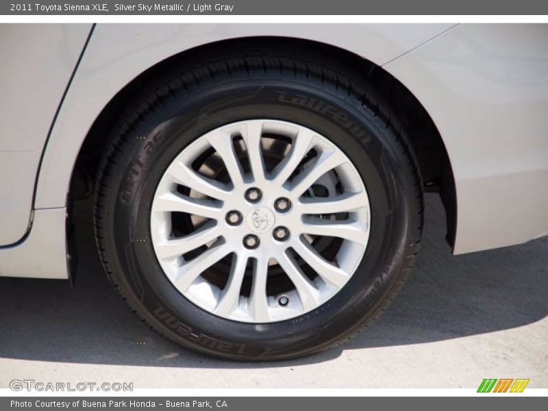 Silver Sky Metallic / Light Gray 2011 Toyota Sienna XLE