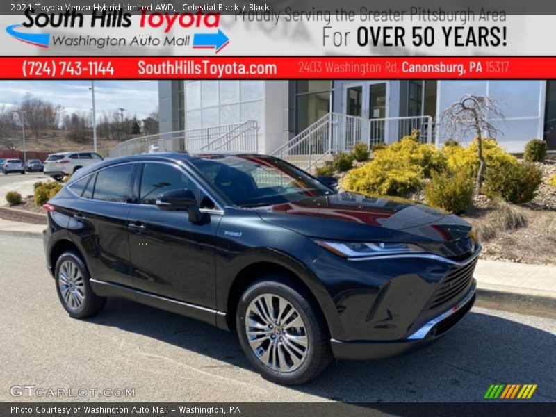 Celestial Black / Black 2021 Toyota Venza Hybrid Limited AWD