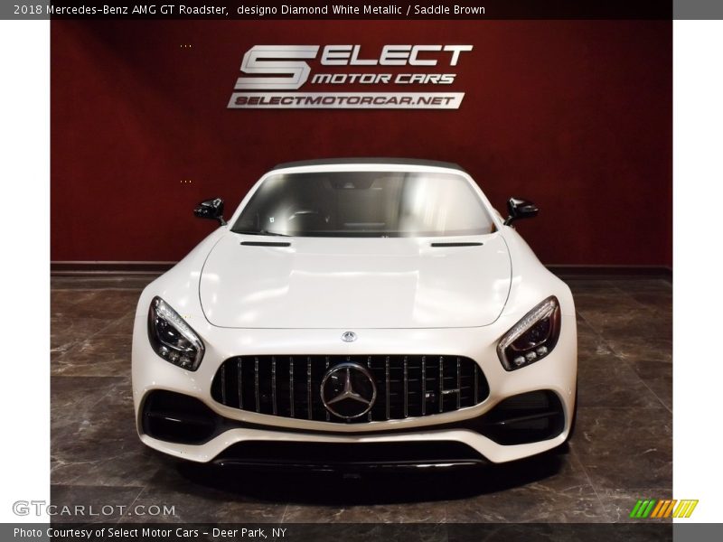 designo Diamond White Metallic / Saddle Brown 2018 Mercedes-Benz AMG GT Roadster