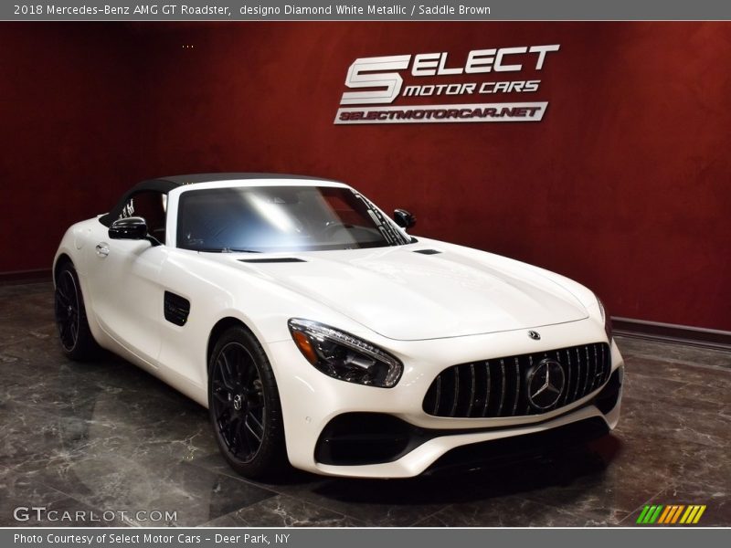 designo Diamond White Metallic / Saddle Brown 2018 Mercedes-Benz AMG GT Roadster