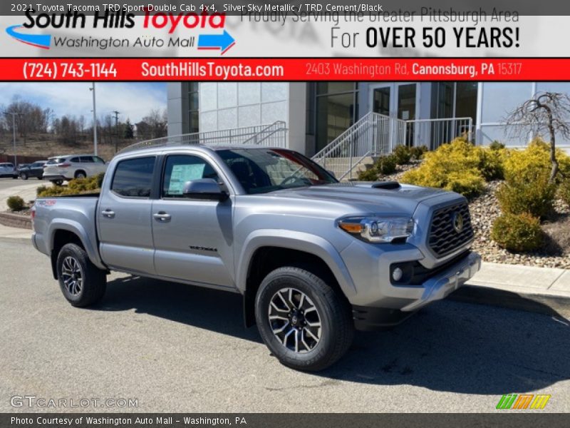 Silver Sky Metallic / TRD Cement/Black 2021 Toyota Tacoma TRD Sport Double Cab 4x4
