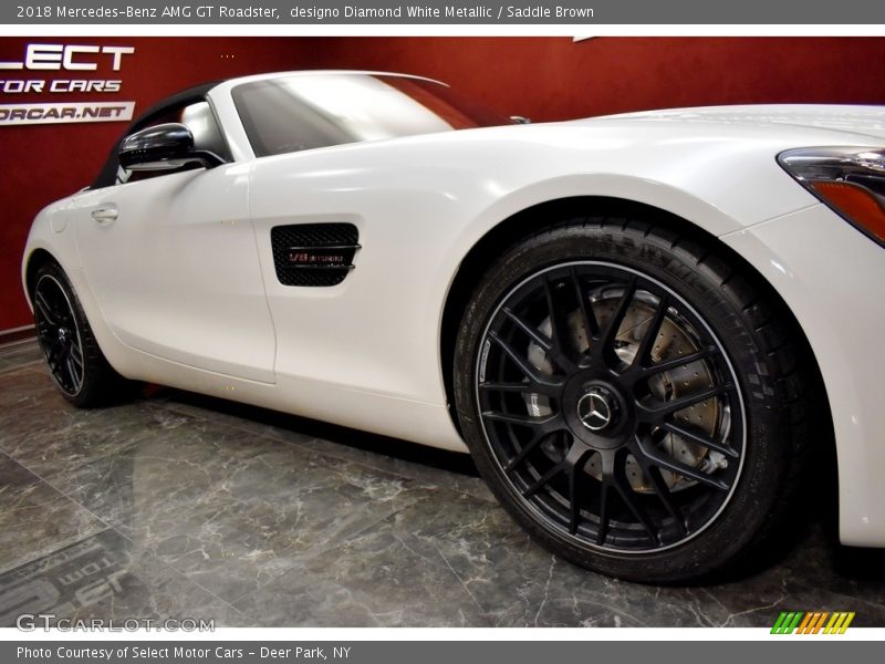 designo Diamond White Metallic / Saddle Brown 2018 Mercedes-Benz AMG GT Roadster