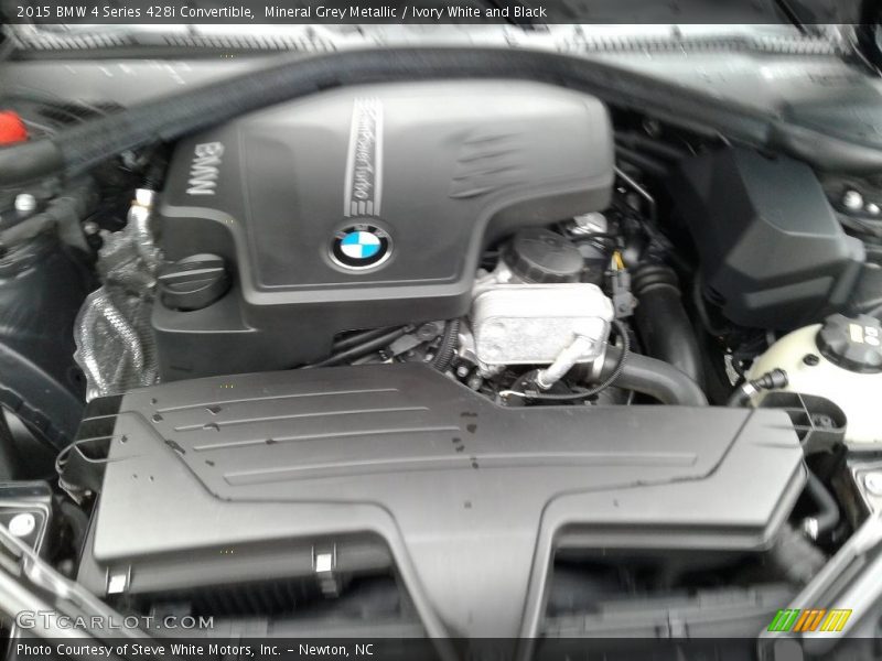Mineral Grey Metallic / Ivory White and Black 2015 BMW 4 Series 428i Convertible