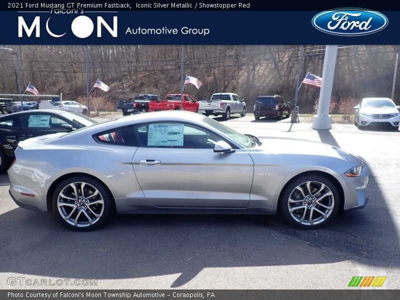 Iconic Silver Metallic / Showstopper Red 2021 Ford Mustang GT Premium Fastback