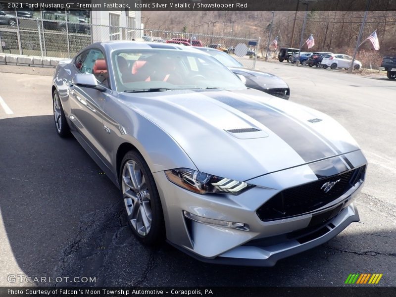 Iconic Silver Metallic / Showstopper Red 2021 Ford Mustang GT Premium Fastback