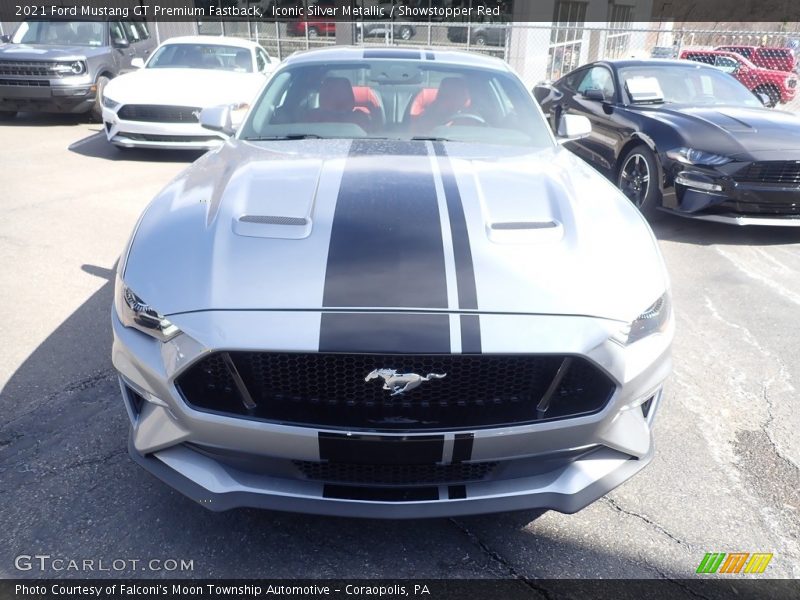 Iconic Silver Metallic / Showstopper Red 2021 Ford Mustang GT Premium Fastback