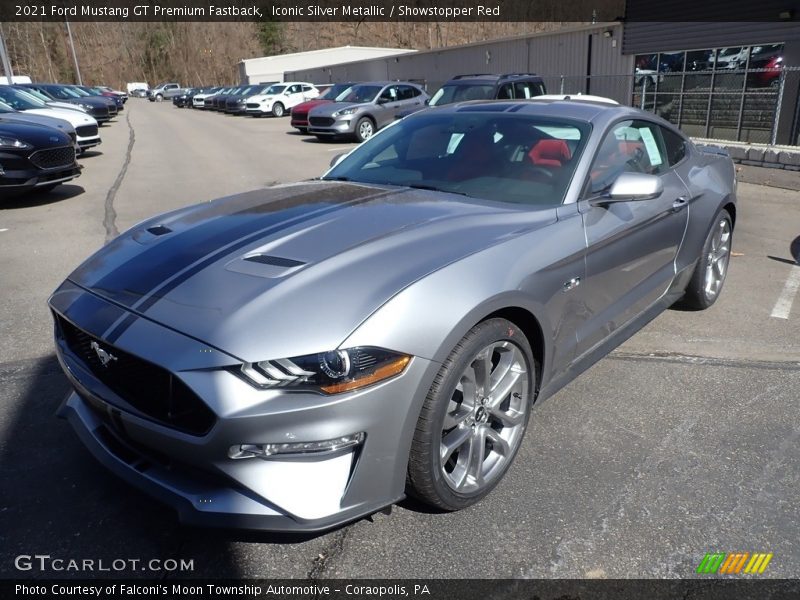 Iconic Silver Metallic / Showstopper Red 2021 Ford Mustang GT Premium Fastback