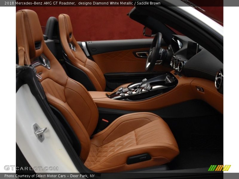 designo Diamond White Metallic / Saddle Brown 2018 Mercedes-Benz AMG GT Roadster