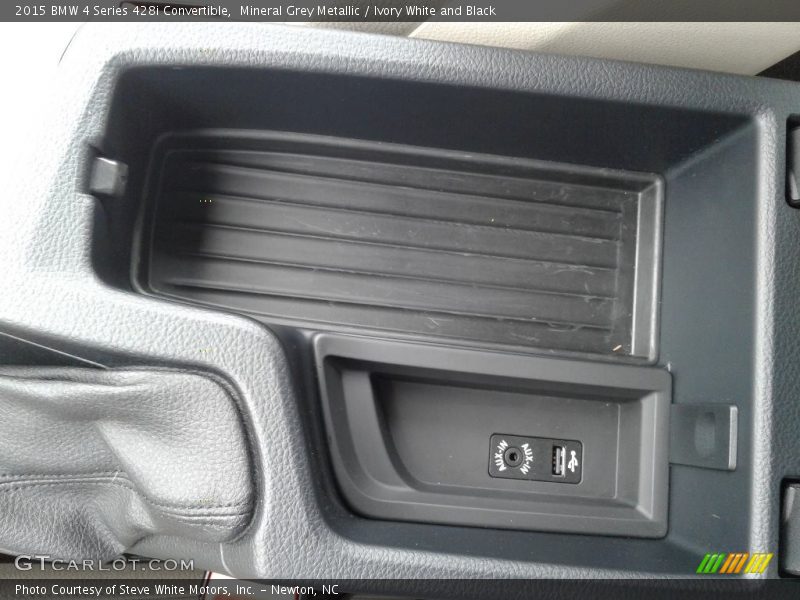 Mineral Grey Metallic / Ivory White and Black 2015 BMW 4 Series 428i Convertible