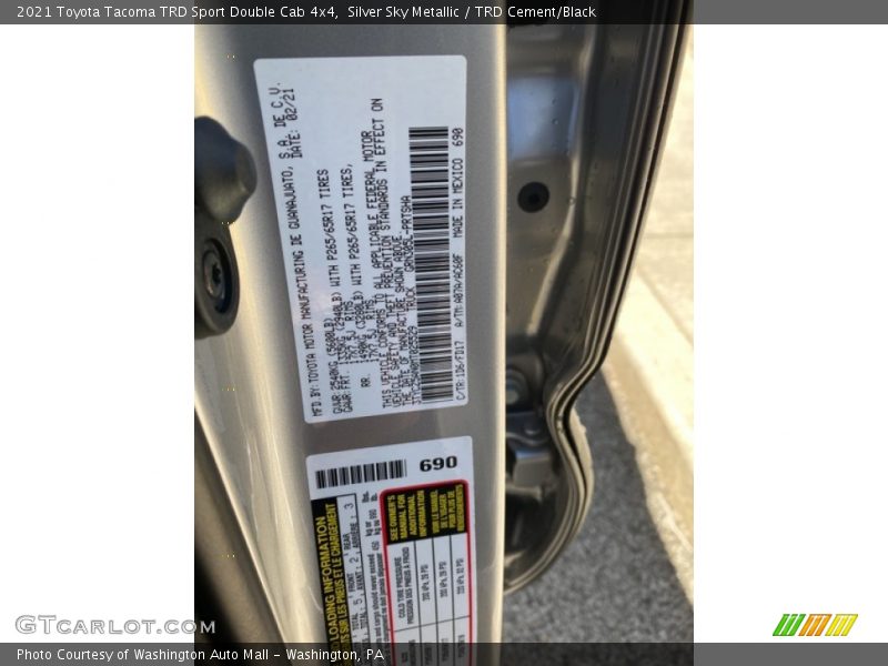 Silver Sky Metallic / TRD Cement/Black 2021 Toyota Tacoma TRD Sport Double Cab 4x4