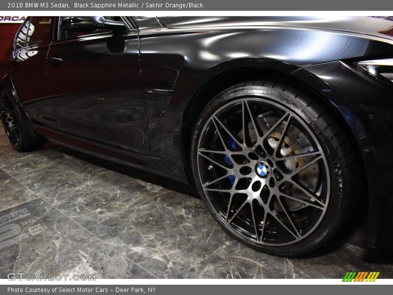 Black Sapphire Metallic / Sakhir Orange/Black 2018 BMW M3 Sedan