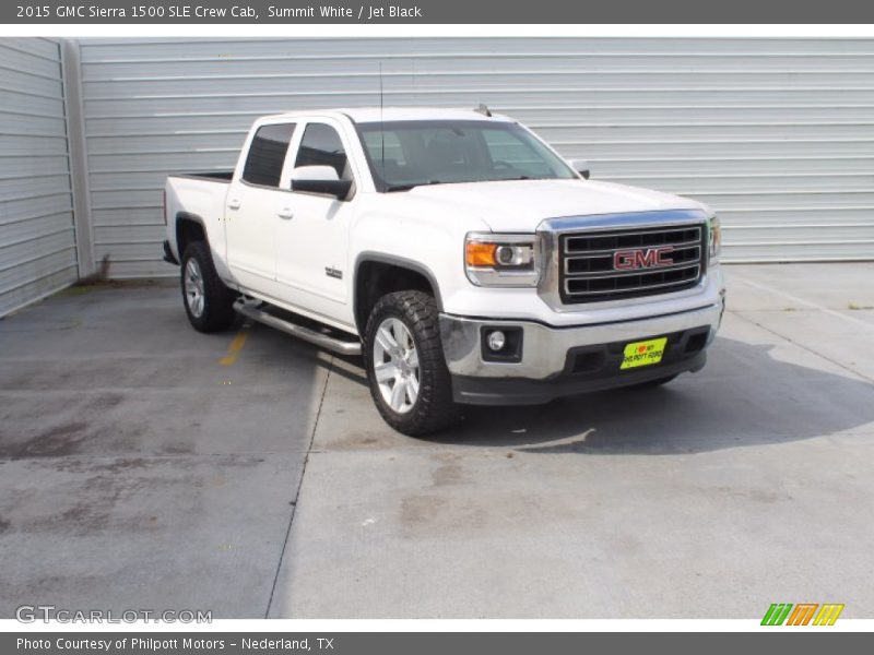 Summit White / Jet Black 2015 GMC Sierra 1500 SLE Crew Cab