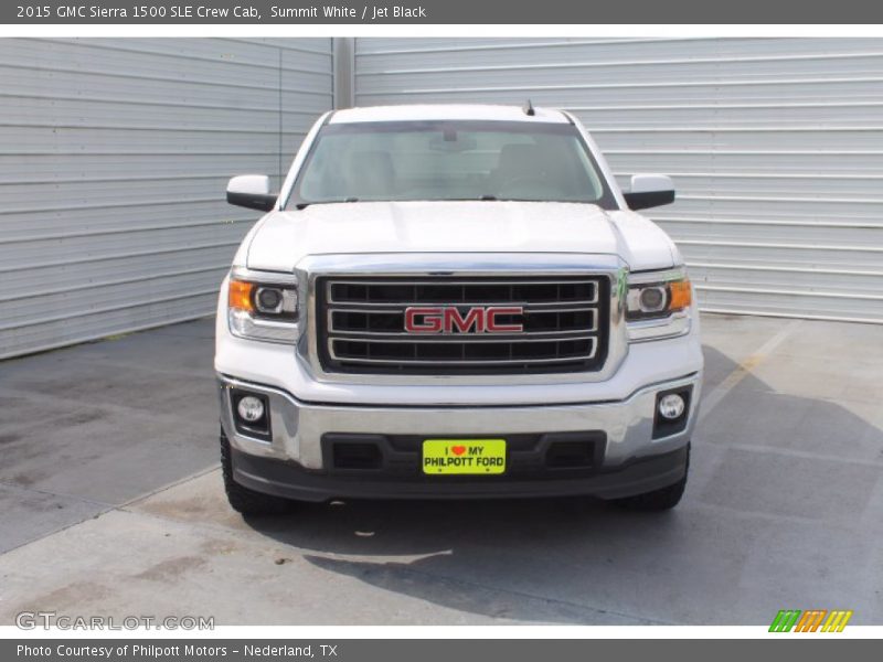 Summit White / Jet Black 2015 GMC Sierra 1500 SLE Crew Cab