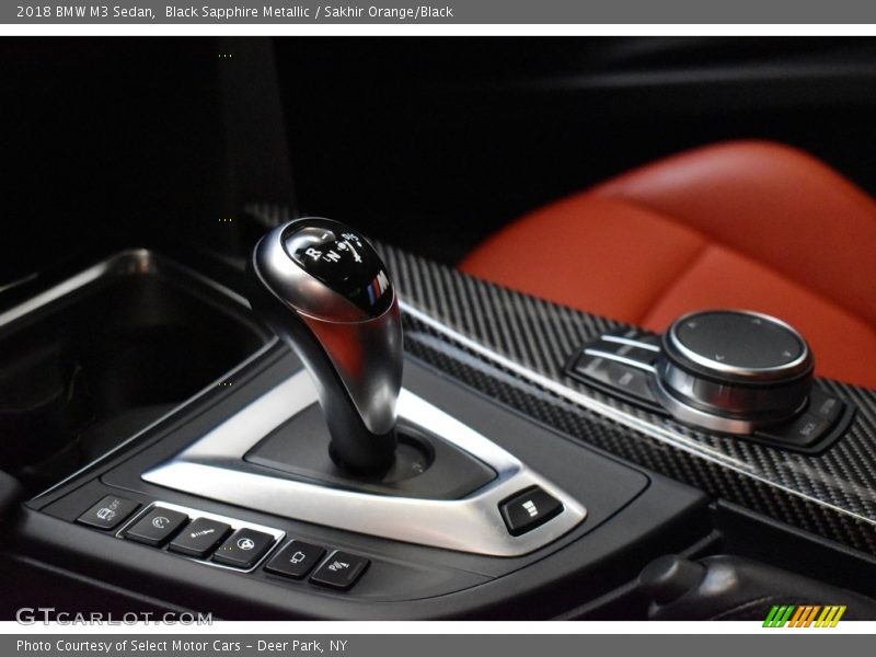Black Sapphire Metallic / Sakhir Orange/Black 2018 BMW M3 Sedan